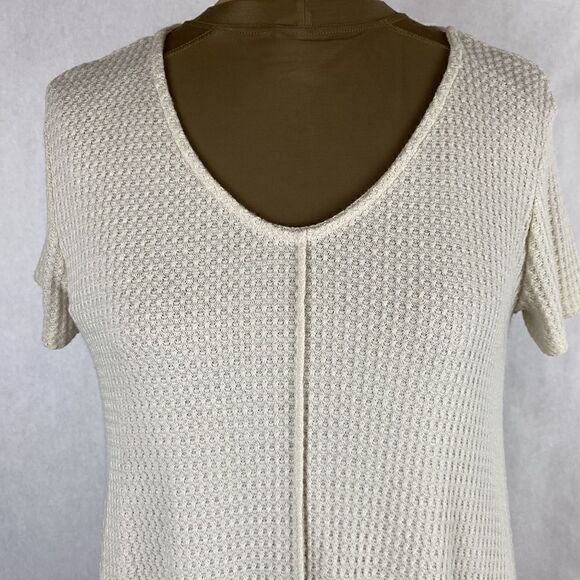 altar’d state Waffle Weave Top Blouse Tunic Size Small Cream Beige Lightweight - Picture 2 of 11